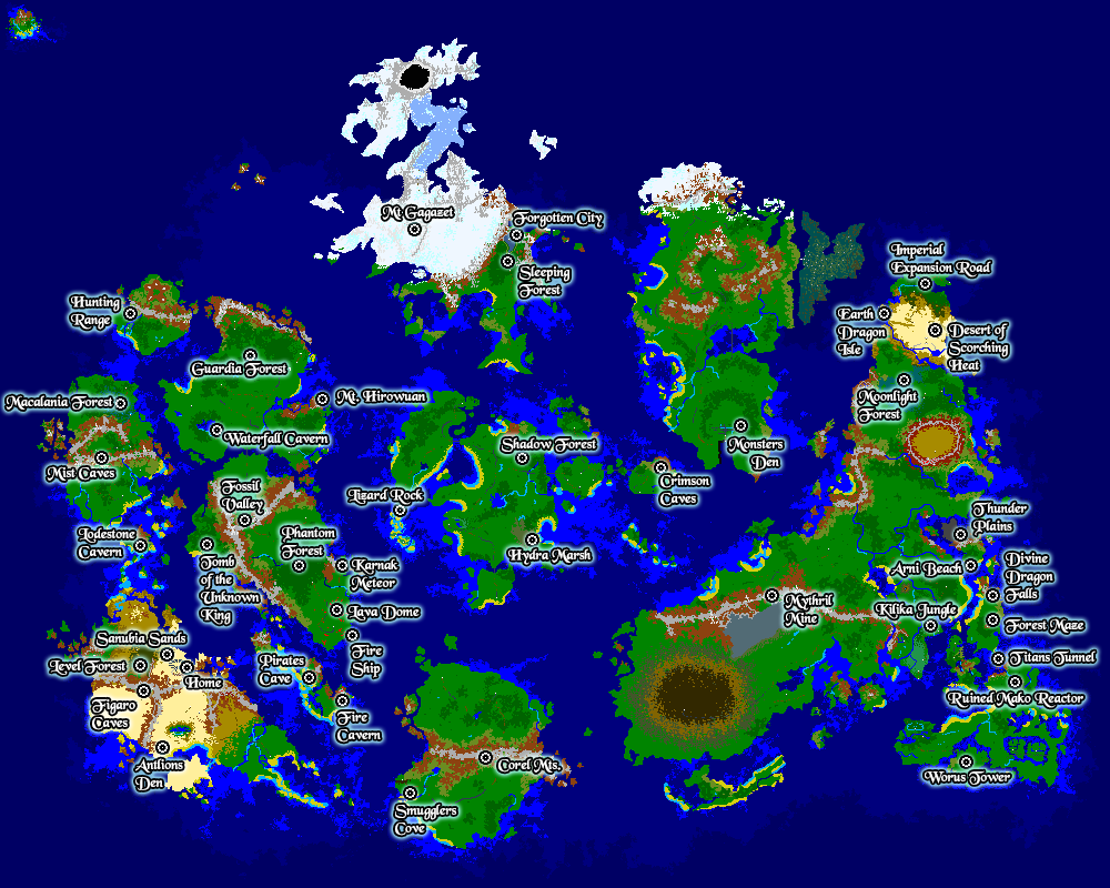 Worldmap Dungeons